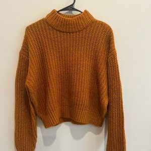Burnt Orange Chunky Knit Sweater